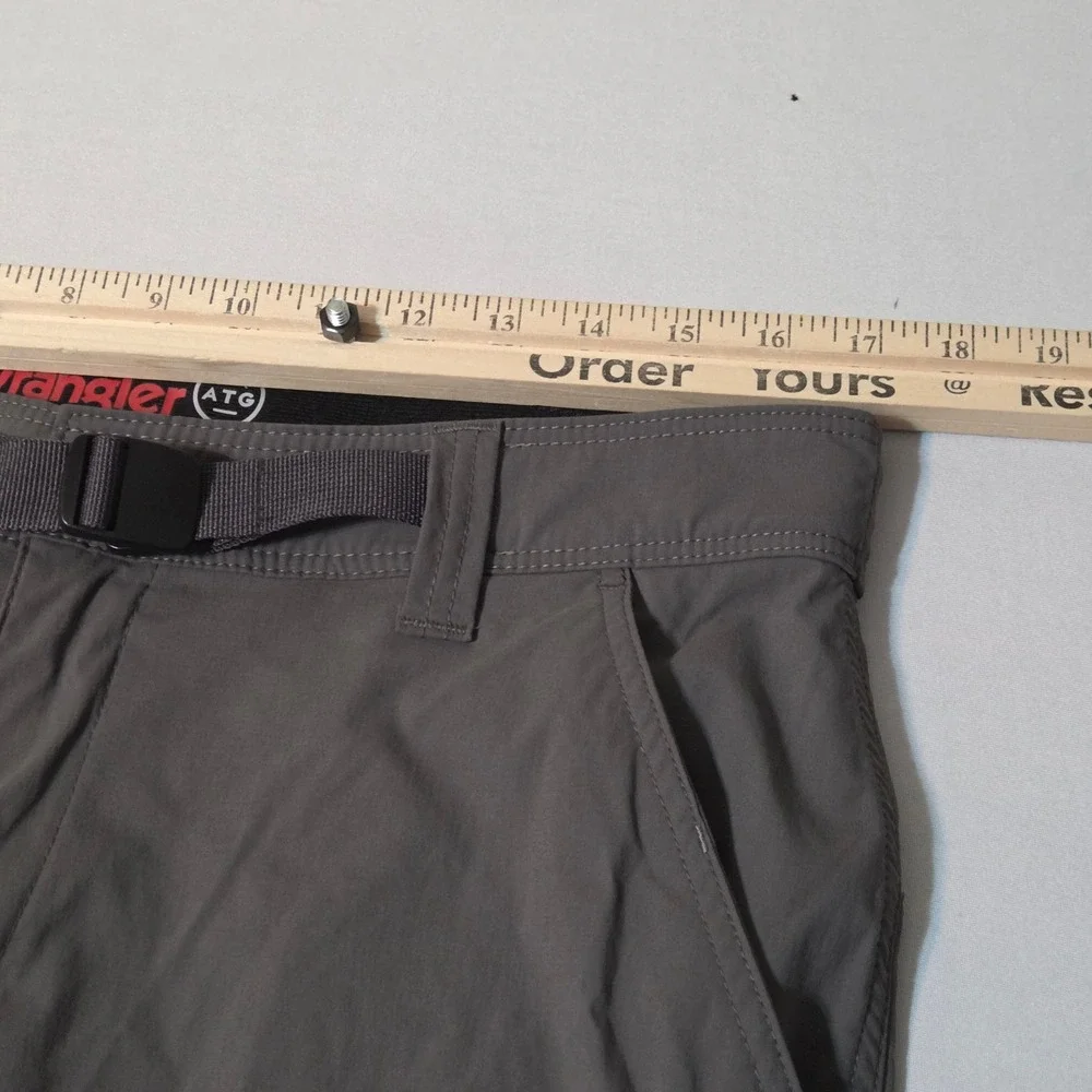 Wrangler ATG Pants Mens 34x30 Gray All Terrain Gear Hiking‎ Nylon Stretch